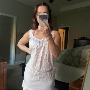 Lace Trim Mini Slip Dress